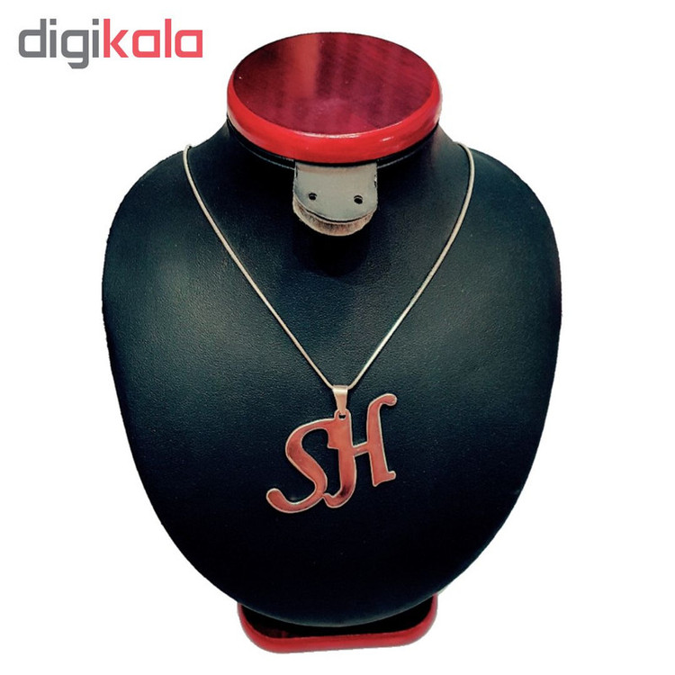 گردنبند مردانه طرح حرف SH کد P99