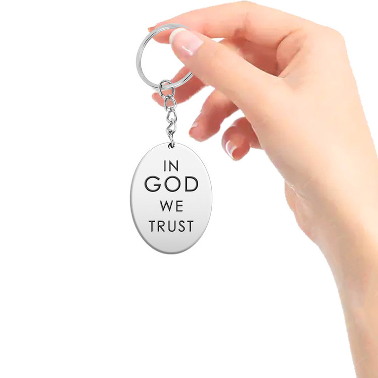 جاکلیدی مدل IN GOD WE TRUST طرح بیضی