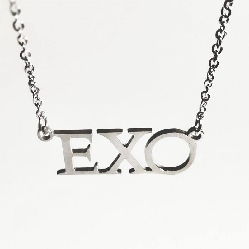 گردنبند مدل EXO نقره ای رنگ ثابت