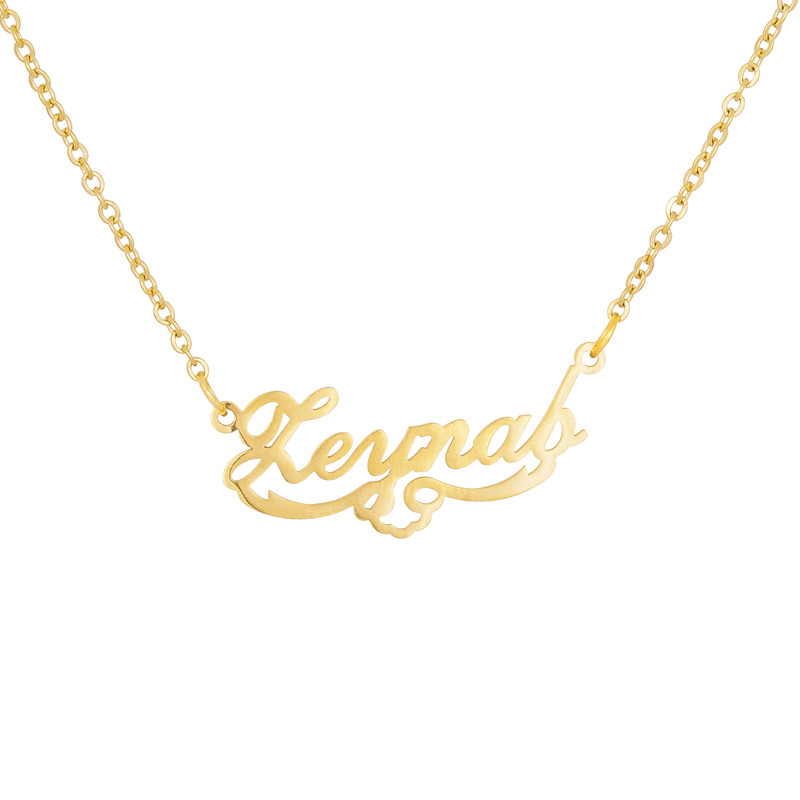گردنبند طرح اسم زینب نقره ای رنگ ثابت